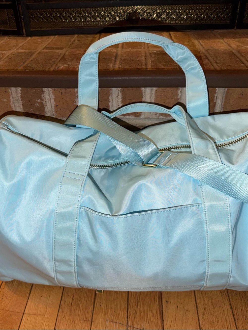 Stoney Clover Lane Light Blue Travel Duffel